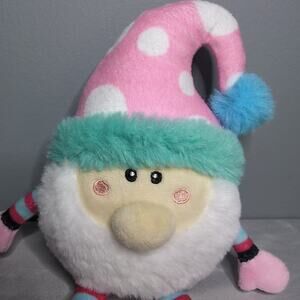 2 Scoops Gnome Plush Pastel Small Stuffed Doll Polka Dot Hat Colorful Elf
